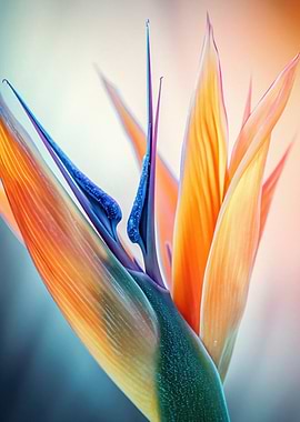 Bird of Paradise Flower Close-Up