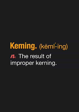 Keming Definition Typography