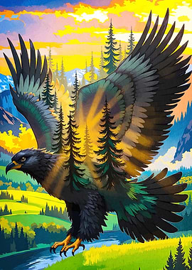 Eagle Forest Sky