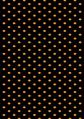 Orange Polka Dots on Black Background