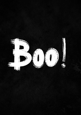 Boo! – Spooky Halloween Typography Art