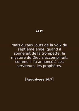 Apocalypse 10:7 Quote in French
