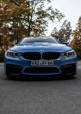 Light Blue BMW Front View