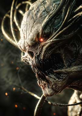 Cybernetic Alien Monster, Creature Portrait