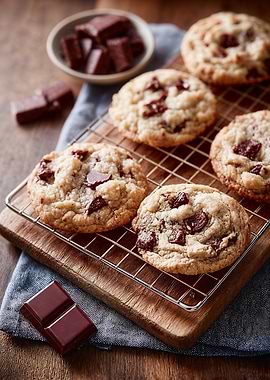Chocolate Chip Cookies on Cooling Rack