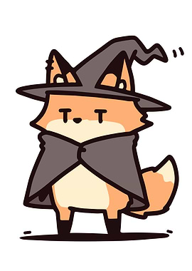 Cartoon Fox Witch