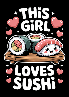 This Girl Loves Sushi Cartoon