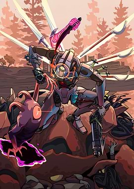 Ultrakill V1 in Battle Poster