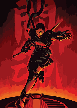 Ninja Warrior in Red and Black