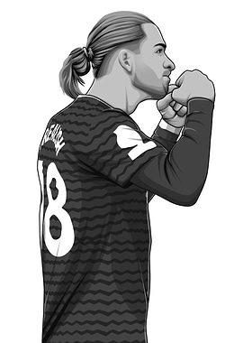 Jack Grealish Black and White Version