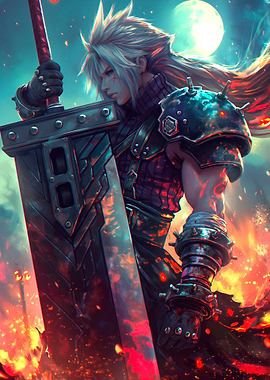 Cloud Strife with Buster Sword