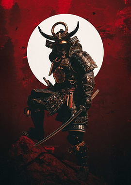 Samurai Warrior with Katana and Armor