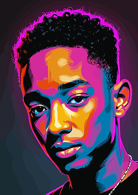 Jaden Smith Colorful Portrait