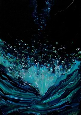 Abstract Wave Painting