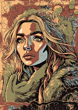 Portrait of a Woman with Fur