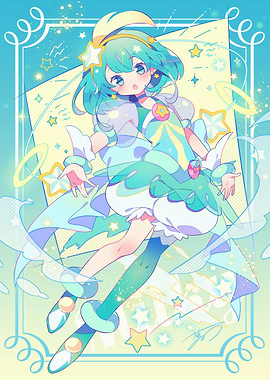 Anime Girl with Starry Outfit