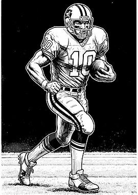 American Football Player Illustration