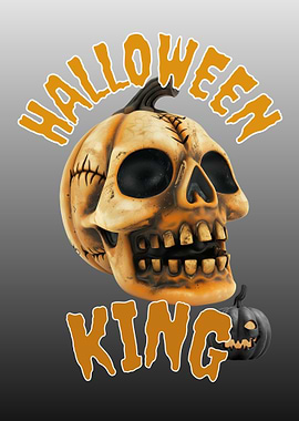 Halloween King Pumpkin Skull