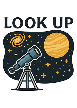 Look Up Telescope Space Illustration