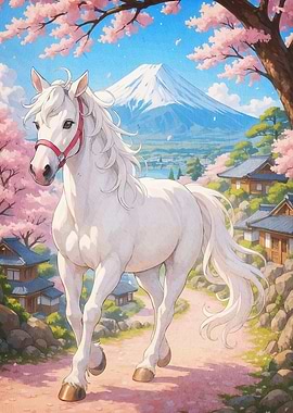 Horse Mount Fuji