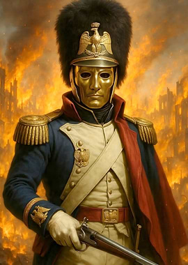 Golden Masked General in Burning City