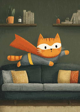Super Cat Illustration