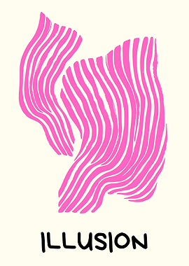 Abstract Pink Illusion Art