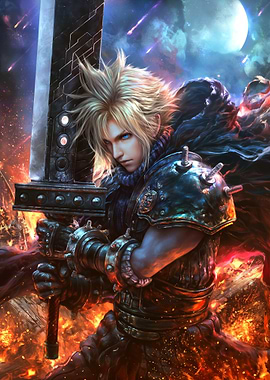 Cloud Strife with Buster Sword