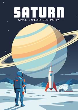 Saturn Space Exploration Party