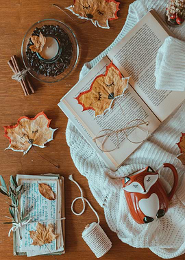 Autumn Still Life with Fox Mug
