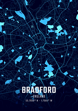 Bradford Midnight City Map