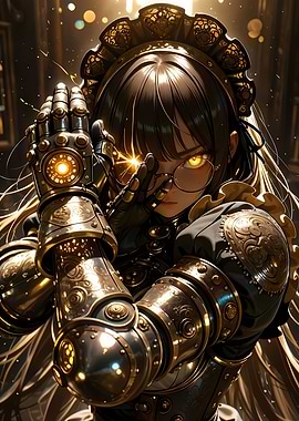 Steampunk Maid with Mechanical Arm