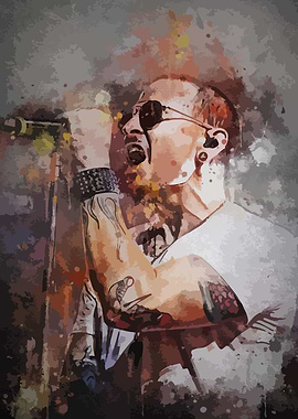 Chester Bennington Watercolor Portrait