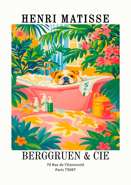 Henri Matisse Dog in Bathtub Art Print