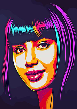 Lisa Blackpink Colorful Portrait