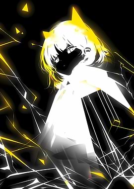 Abstract Anime Girl with Cat Ears