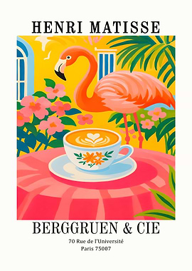 Henri Matisse Flamingo Coffee Art Print
