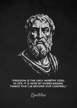 Epictetus Freedom Quotes Poster