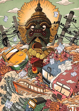 Thai Giant and Urban Transport Art