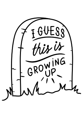 Growing Up Tombstone Illustration