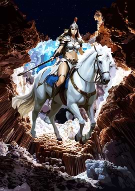 Warrior Woman on Horseback