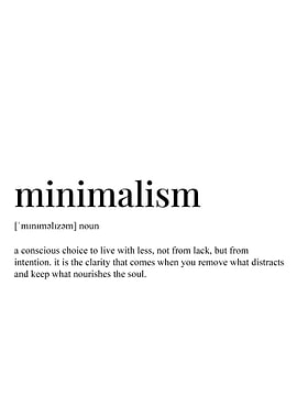 Minimalism Definition Typography Art