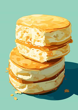 Stack of Biscuits Illustration