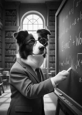 Dog Professor at Blackboard