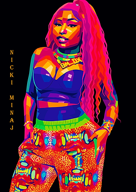 Colorful Nicki Minaj Portrait