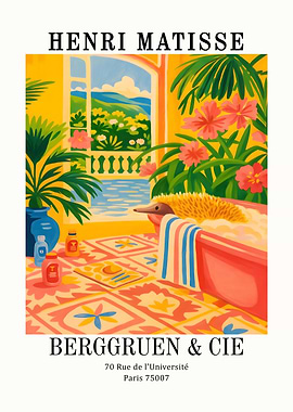 Henri Matisse Interior with Echidna Painting