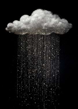 Glittering Cloud with Sparkling Rain