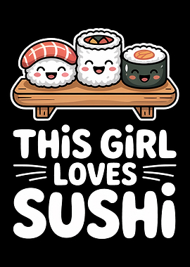 This Girl Loves Sushi Cartoon