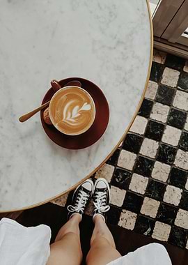 Coffee break with Converse sneakers
