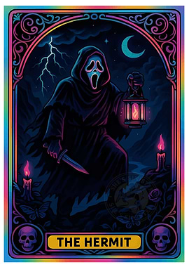Ghostface Hermit Tarot Card